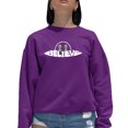 thumbnail image 1 of Believe UFO - Women's Word Art Crewneck Sweatshirt, 1 of 2