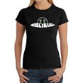 thumbnail image 1 of Believe UFO - Women's Word Art T-Shirt, 1 of 2