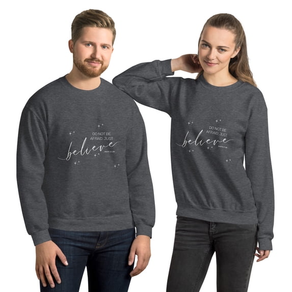 Believe - Unisex Sweatshirt (Dark Heather, 2XL)