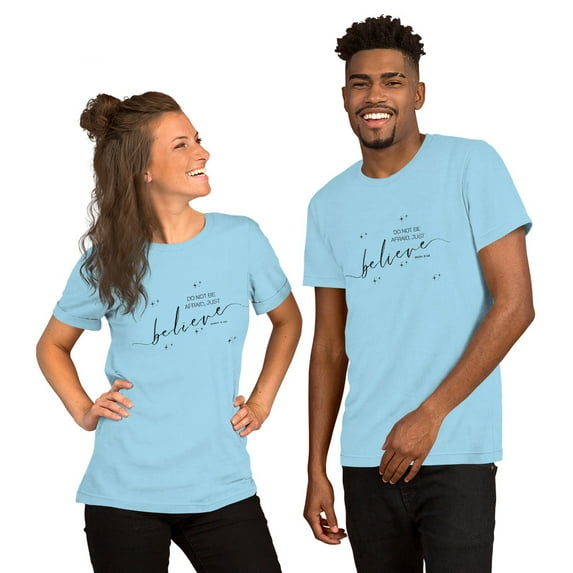 Believe - Unisex t-shirt (Ocean Blue, XL)