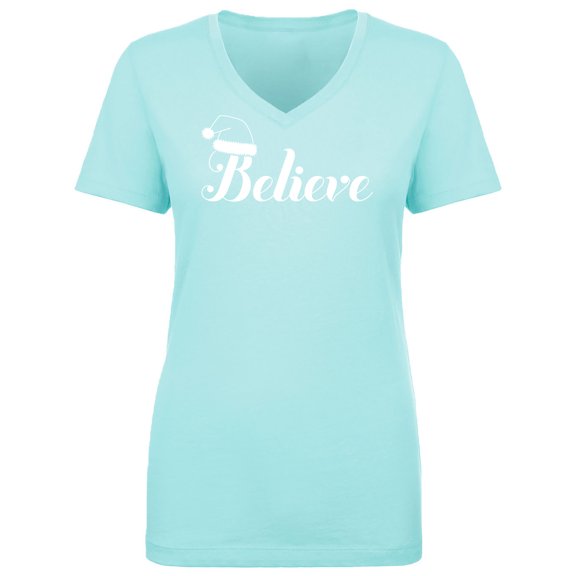 Believe Womens V-Neck T-Shirt