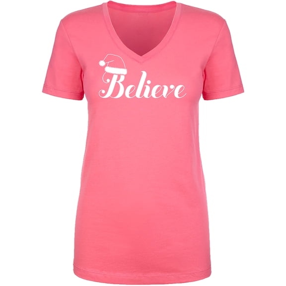 Believe Womens V-Neck T-Shirt