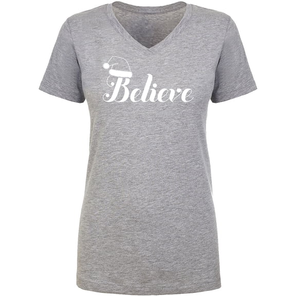Believe Womens V-Neck T-Shirt