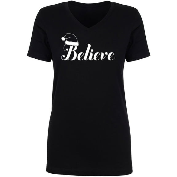 Believe Womens V-Neck T-Shirt