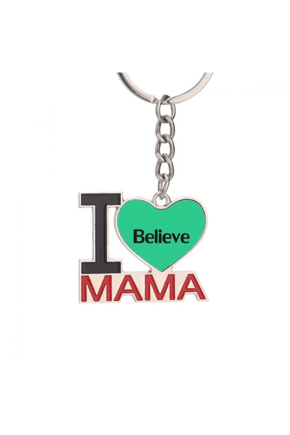 Believe Word Inspirational Quote Sayings Keychain Metal Keyring Holder Love MAMA Mother