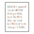 thumbnail image 1 of Believe In Yourself, Inspirational Gift for Teen Girls, Positive Quote, Affirmation Art Print, Kids Wall Art, Children Room Decor, Boho Nursery Decor, Unframed Print, 8"x10", 1 of 6