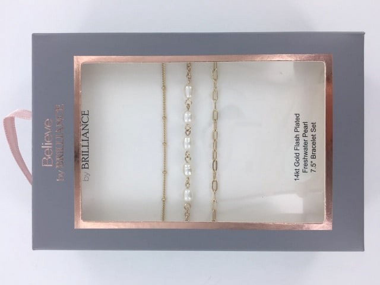 Believe by Brillance Female 14kt Gold Flash Plated Bracelet Set