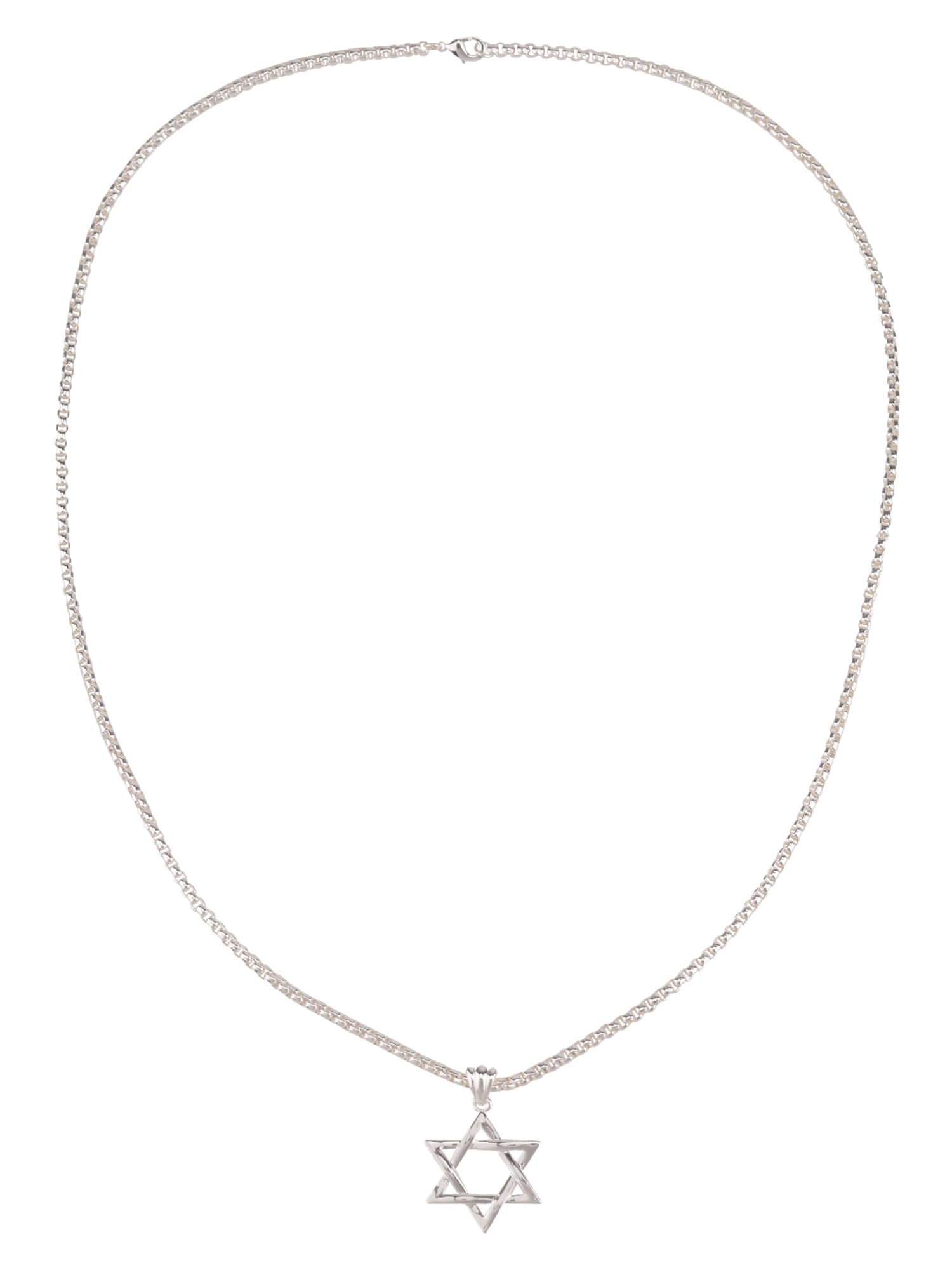 Believe by Brilliance Adult Male SS Star of David Pendant Necklace