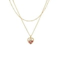thumbnail image 1 of Believe by Brilliance Crystal and Cubic Zirconia Heart Shaker Necklaces in 14KT Gold Flash Plated, 1 of 7