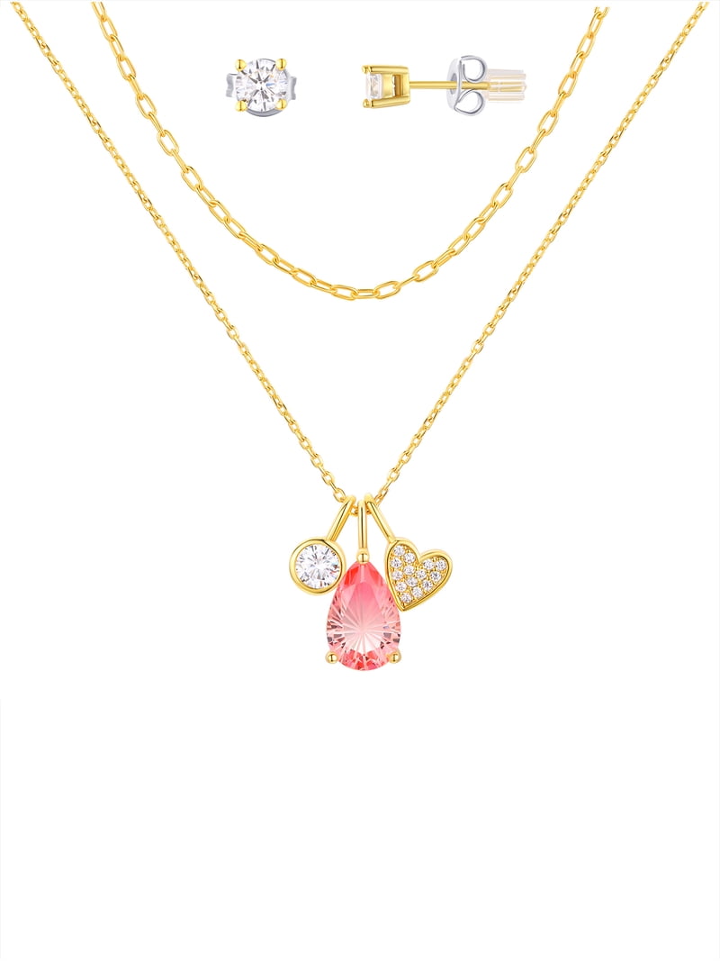 Believe by Brilliance Crystal and Cubic Zirconia Teardrop Necklace