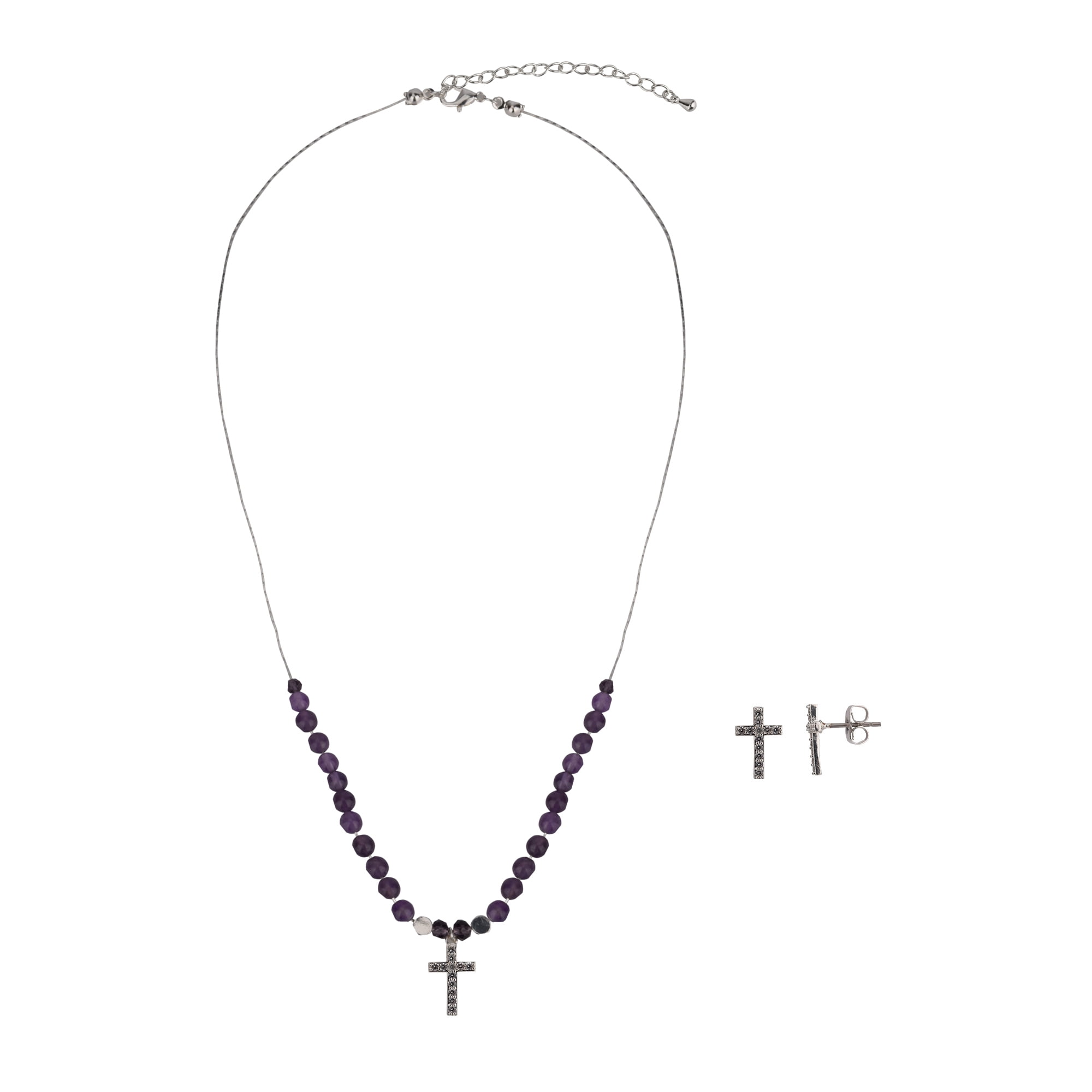 Believe by Brilliance Adult Female Fine Silver Plated Cross Genuine