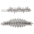 thumbnail image 1 of Believe by Brilliance Fine Silver Plated Cubic Zirconia Barrette Set, 1 of 2