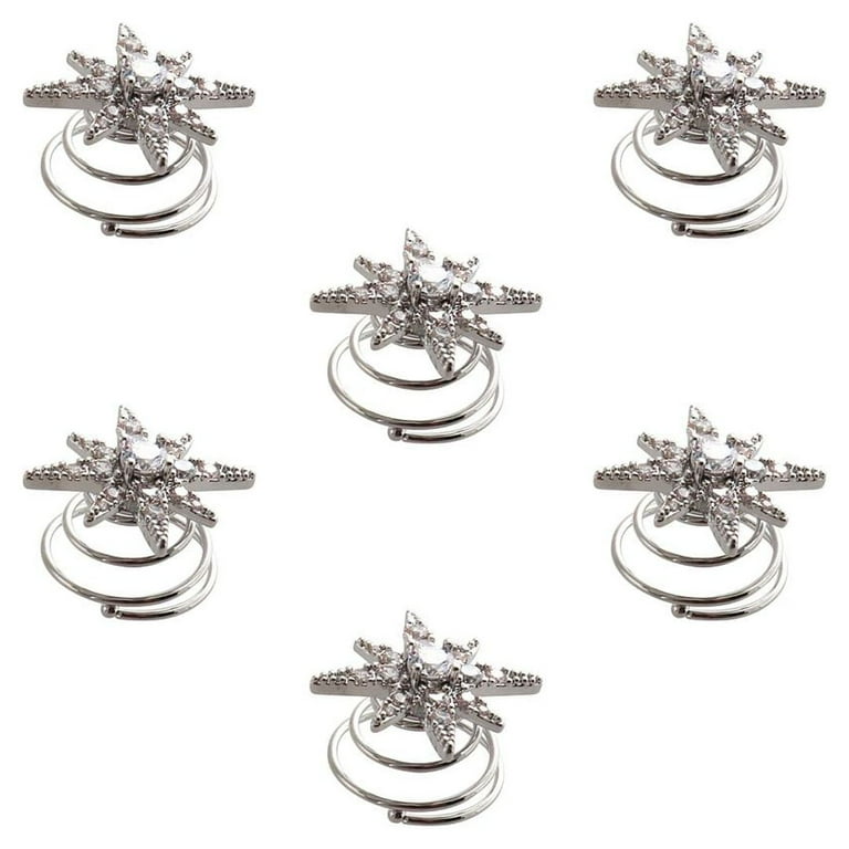 Believe by Brilliance Silver-Plated Hair Coils with Star Motif and