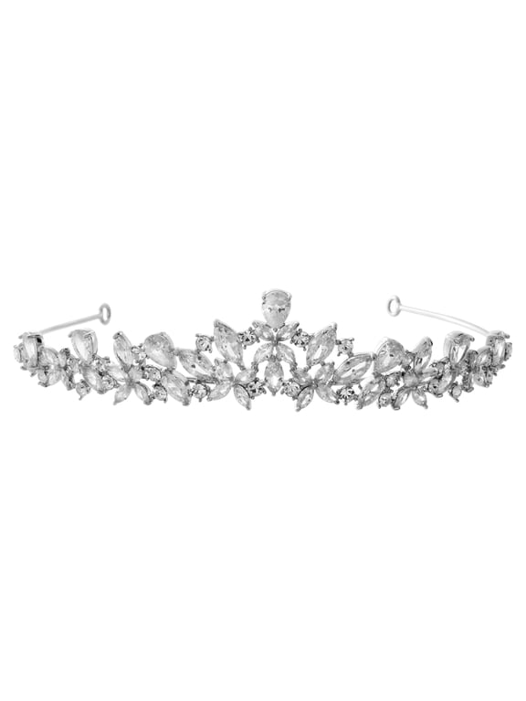 Fine Silver Plated Cubic Zirconia Tiara