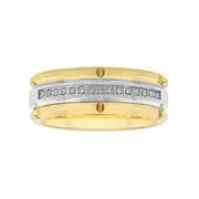 Believe by Brilliance Men's 1/10 C.t.t.w. Diamond Ring in Yellow Gold Tone Tungsten - Wedding Band