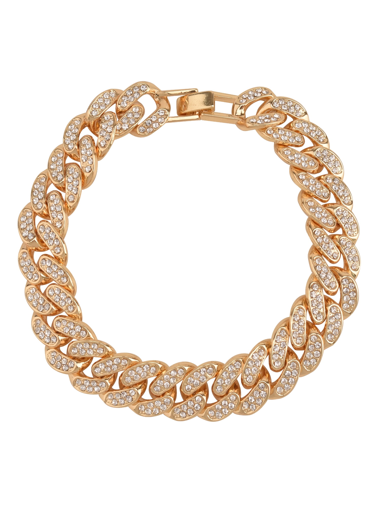 Believe by Brilliance Men's Adult Male 14KFG Curb Chain Bracelet ...