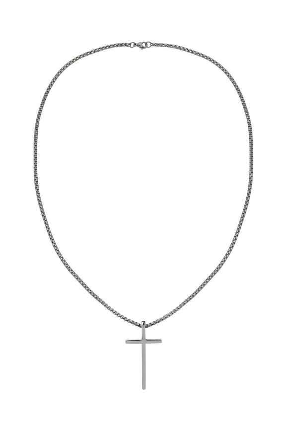 Men's Adult Male Stainless Steel Cross Necklace