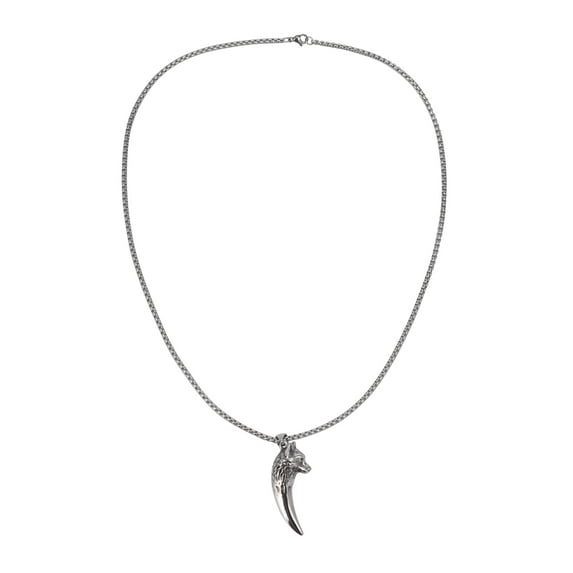 Believe by Brilliance Men's Stainless Steel Wing Pendant Necklace