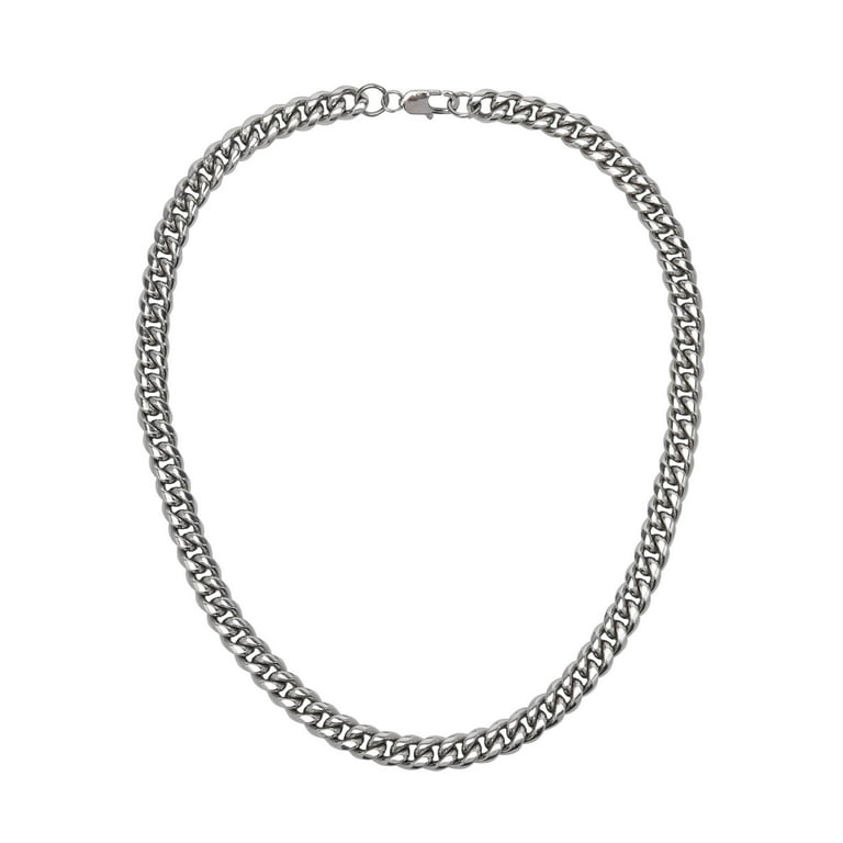 Believe by Brilliance Stainless Steel Men's Chain Necklace