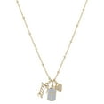 thumbnail image 1 of Believe by Brilliance Women's 14Kt Gold Flash Plated Cubic Zirconia "Faith" Charm Necklace, 18+2", 1 of 2