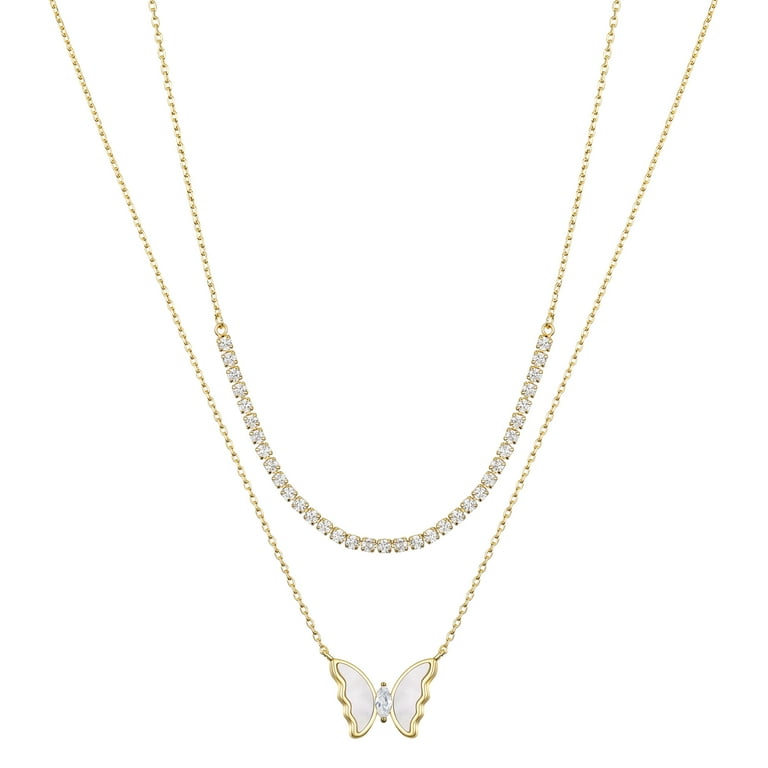 Mom Heart Necklace 14k Gold-plated Silver Cubic Zirconia Adjustable Length Mom Heart Necklace 14k Gold-plated Silver Cubic Zirconia Adjustable Length