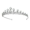 thumbnail image 1 of Believe by Brilliance Women's AAA Cubic Zirconia Stone Fine Silver Plate Modern Tiara, 1 of 3
