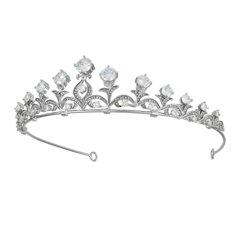 Believe by Brilliance Women's Silver Plate Tiara with AAA Cubic