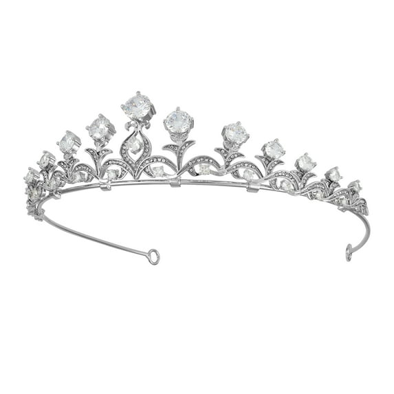 Believe by Brilliance Women's AAA Cubic Zirconia Stone Fine Silver Plate Modern Tiara