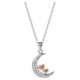 thumbnail image 1 of Believe by Brilliance, Women's Brass Pink Gold Plated Cubic Zirconia Pendant, 18" +2", 1 of 9