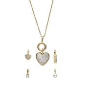 Believe by Brilliance Womens Charm Necklace with Mother of Pearl in 14KT Gold Flash Plated Brass