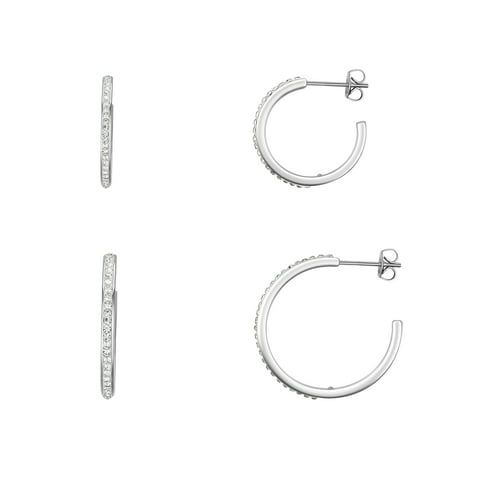 Women's Crystal Hoop Earring Set