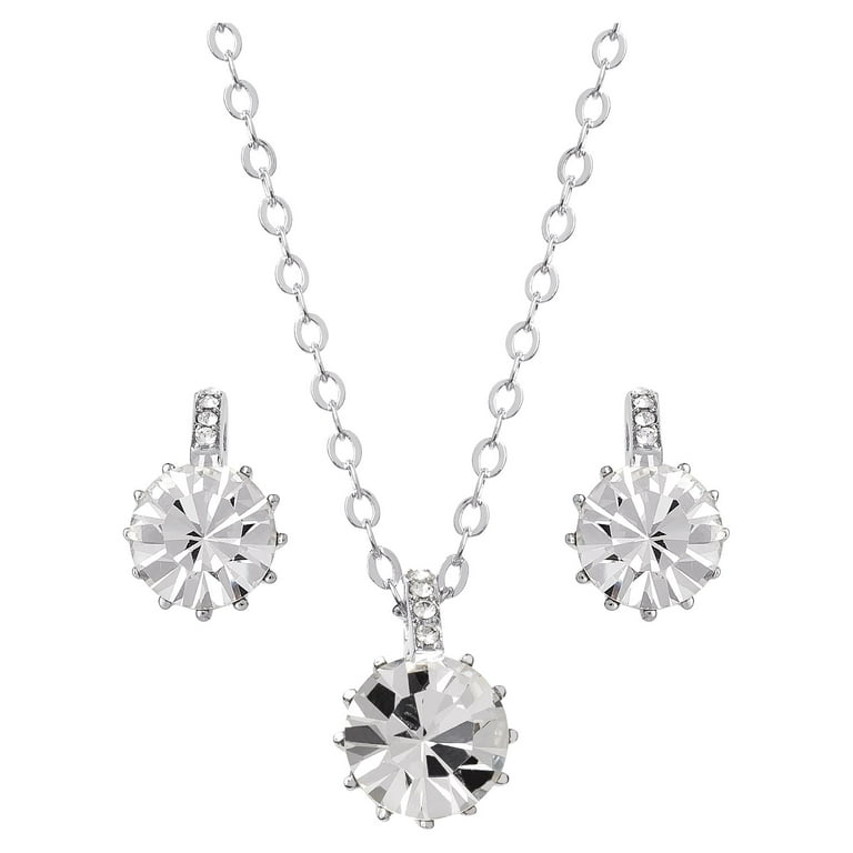 Silver plated clear crystal earrings Silver plated clear crystal earrings