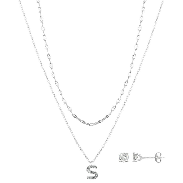 BRILLIANT STERLING SILVER EARRINGS S SILVER BRILLIANT STERLING SILVER EARRINGS S SILVER