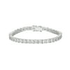 Believe by Brilliance Women's Fine Silver Plated Cubic Zirconia Tennis Bracelet, 7.25" Extender