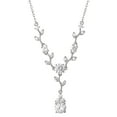 thumbnail image 1 of Believe by Brilliance Women's Fine Silver Plated Cubic Zirconia Vine Pendant Necklace, 18", 1 of 7