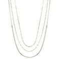 thumbnail image 1 of Believe by Brilliance Women's Fine Silver Plated Multi-Length Chain Set, 16+2", 18+2", 20+2" Extender, 1 of 2