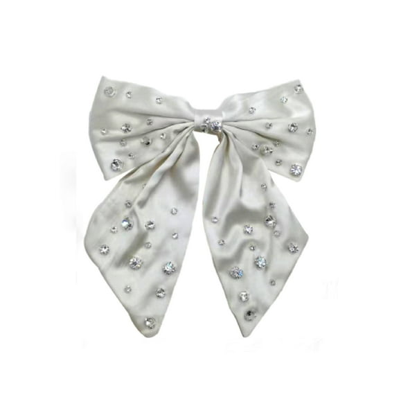 Believe by Brilliance Women's Glass Stone Embellished Hair Bow Hair Barrette, Female, 1 Piece