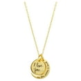 thumbnail image 1 of Believe by Brilliance Women's Gold Plated "I Love You to the Moon & Back" Necklace, 1 of 4