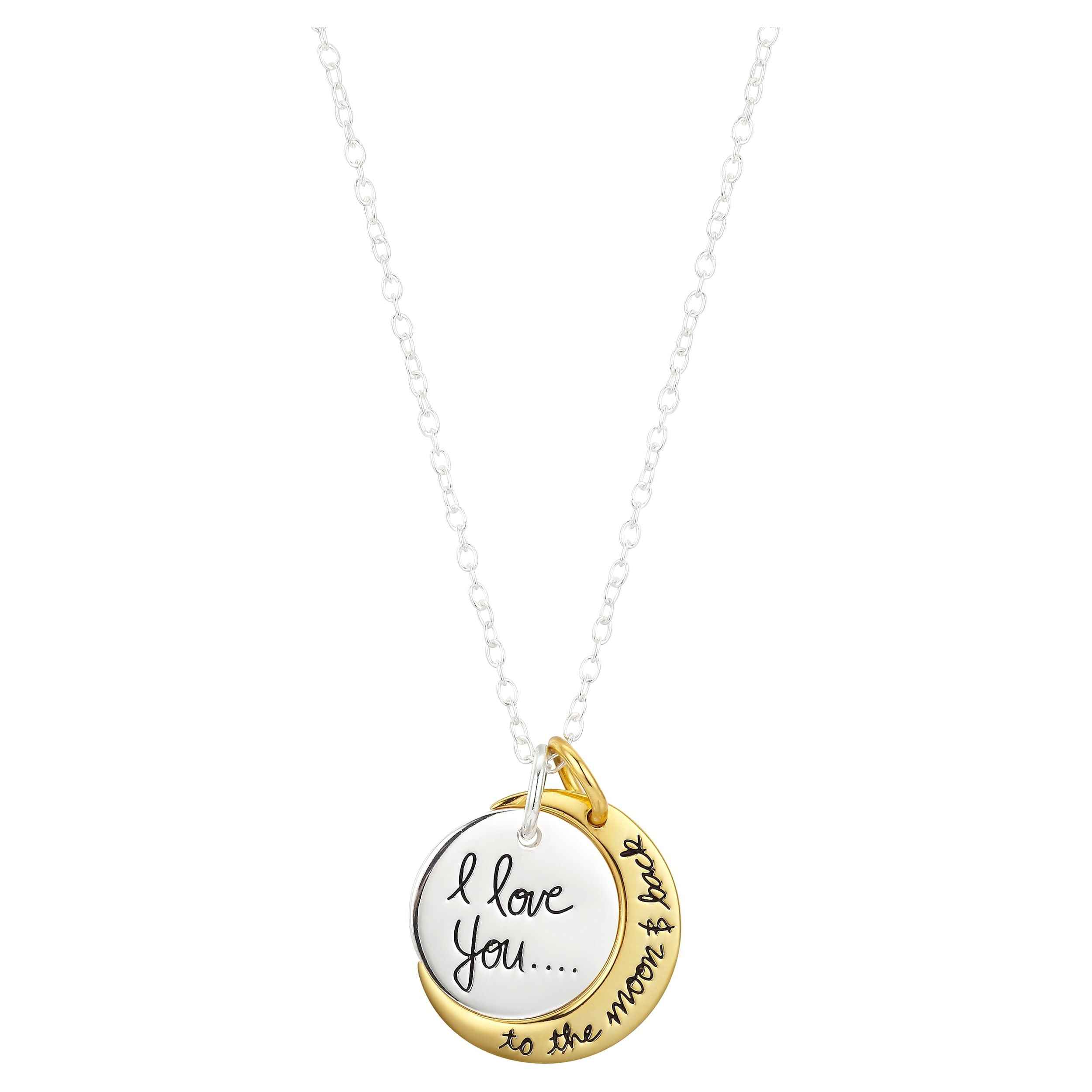 Gold-plated Sterling Silver Love You to the Moon and Back Necklace Gold-plated Sterling Silver Love You to the Moon and Back Necklace