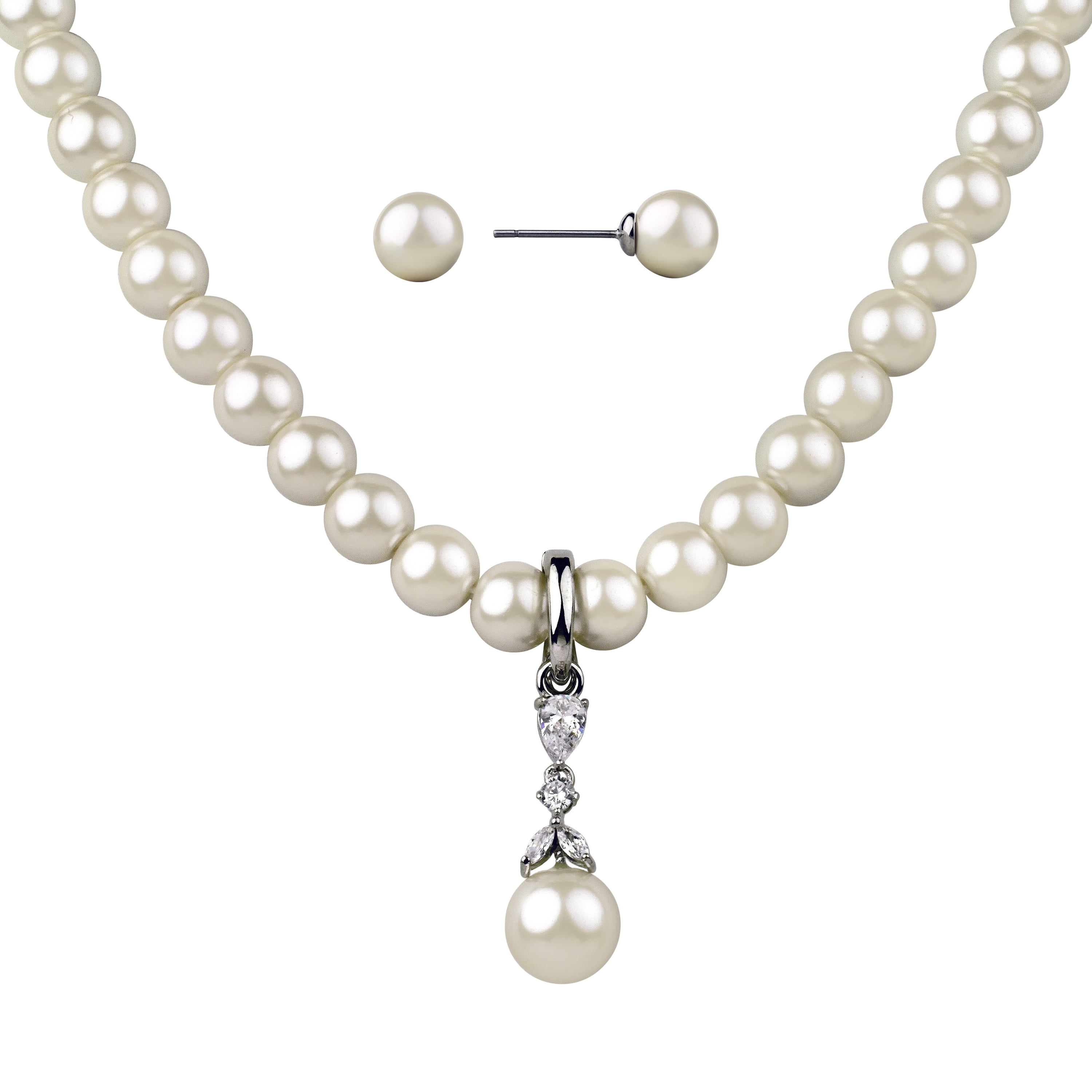 Pretty Heart Real Pearl Necklace Set
