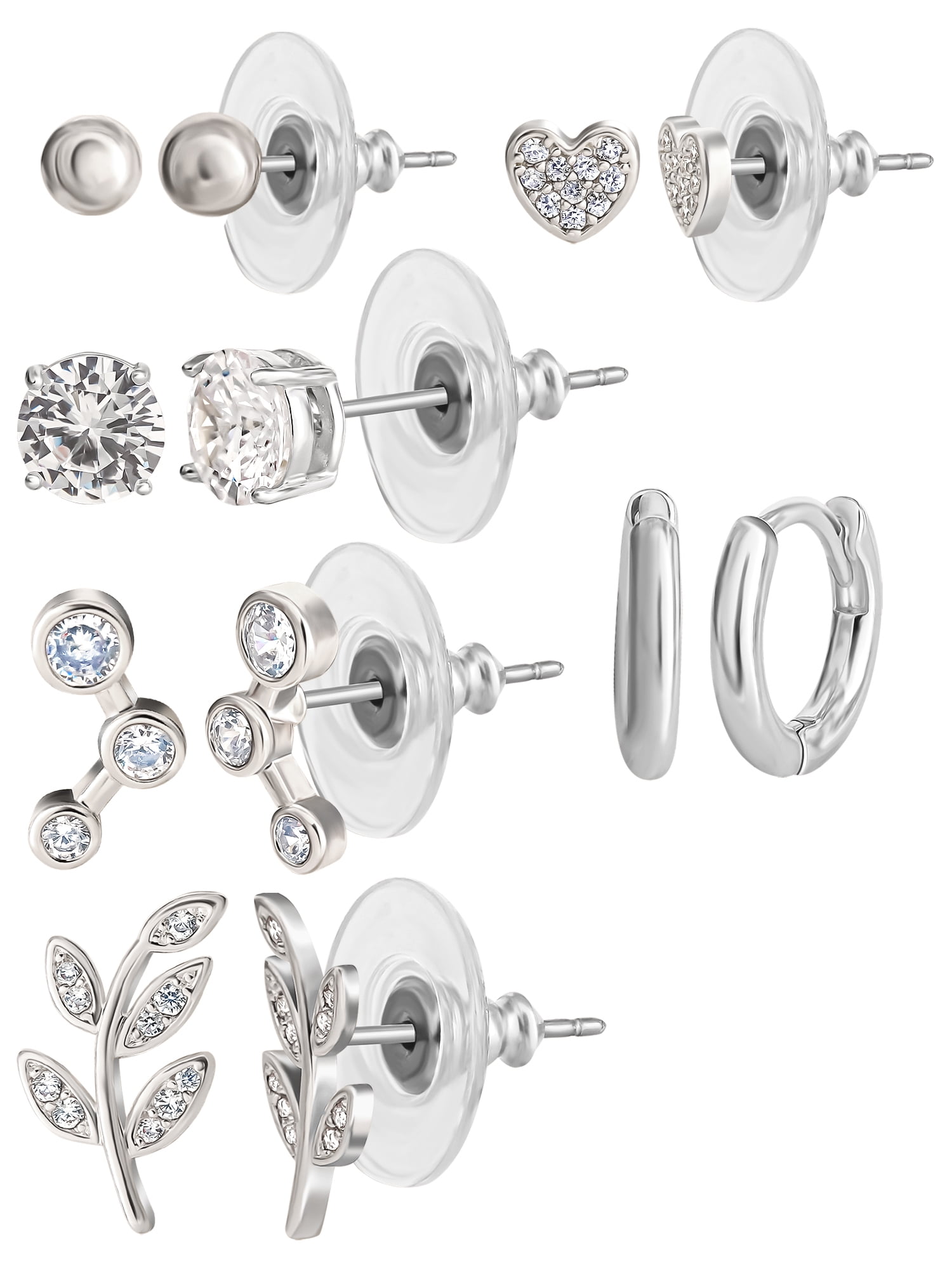Believe by Brilliance Women's Stud Earrings, Brass, 0.12 Ct. T.W., 5.74 in