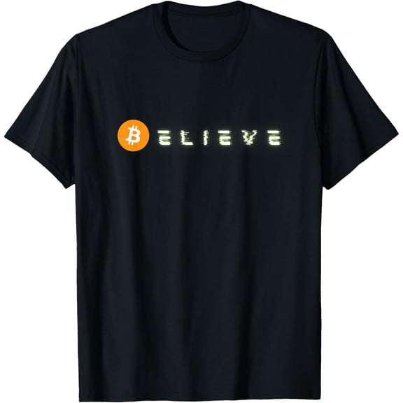 Believe in Bitcoin, Hodl Cryptocurrency, BTC Crypto Merch T-ShirtMen and women can wear, black T-shirts, gifts. Age: M,L，XL 2XL, 3XL, 148XL