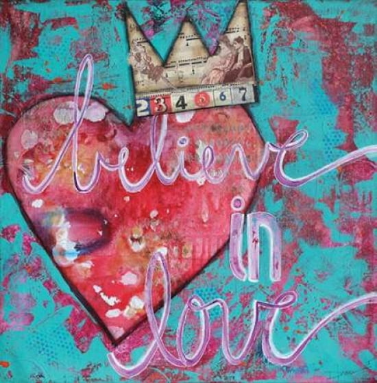 Believe in Love Canvas Art - Denise Braun (24 x 24)