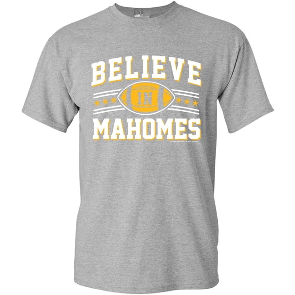 Believe in Mahomes Football Fan Wear DT Adult T-Shirt Tee
