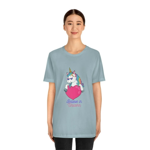 Believe in Unicorn, Unisex Jersey Short Sleeve Tee