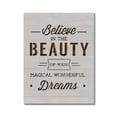 thumbnail image 1 of Believe in Your Dreams Inspirational Stencil Template Reusable 8.5 x 11 Inches for Painting on Walls, Wood, Arts and Crafts by Stencilville, 1 of 2
