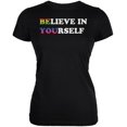 thumbnail image 1 of Believe in Yourself Be You LGBT Black Juniors Soft T-Shirt, 1 of 1