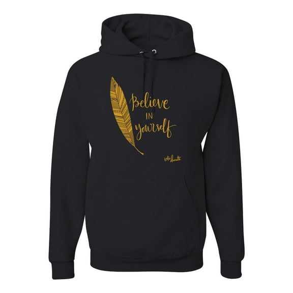 Believe in Yourself Insirational and Movtivational Quote Inspirational/Christian Unisex Graphic Hoodie Sweatshirt, Black, 2XL