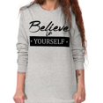 thumbnail image 1 of Believe in Yourself Motivational Women's Long Sleeve T Shirt Brisco Brands L, 1 of 6
