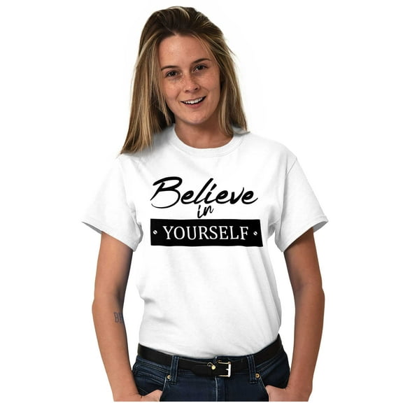 Believe in Yourself Motivational Women's Plus Size Graphic Tee Brisco Brands 2X